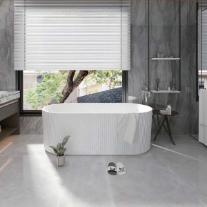Cada freestanding Florida Salome Riffle, acril, 170x80cm, alb lucios