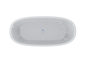 Cada freestanding Miraggio Anastasia compozit 175x80 cm alb lucios - Img 5