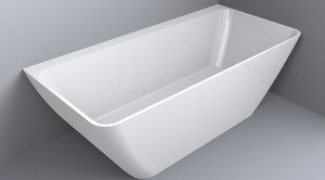 Cada freestanding Miraggio Island, compozit, 169x80 cm alb lucios - Img 4