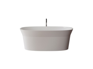 Cada freestanding ovala, compozit alb mat, interior lucios, 150x77.9x57 cm - Img 2