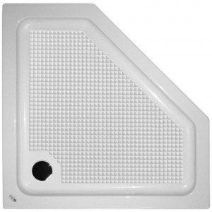Cadita dus acril pentagonala Belform Cubo 90x90 cm - Img 1