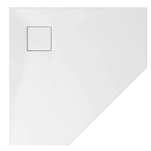 Cadita dus pentagonala Cersanit Tako Slim 90x90x4 cm, alb - Img 2