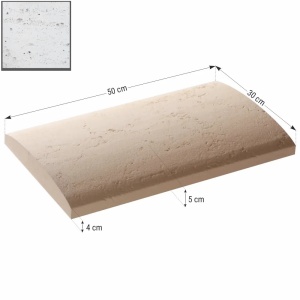Capac interval gard Star Stone Roma Royal, 50x30x5 cm, silver - Img 2