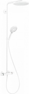 Coloana de dus cu baterie termostatata Hansgrohe Raindance Select S 240, white matt