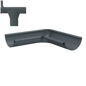 Coltar interior jgheab pentru sistem pluvial Metigla, metalic, D 125 mm, gri antracit (RAL 7016)