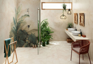 Decor gresie element 3 Tubadzin Alabaster Shine leaves A 119.8x59.8 cm - Img 3
