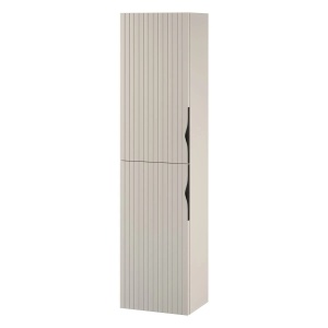 Dulap coloana Cersanit Tirso, mdf, cu usi, riflat, 160x40x30 cm, (casmir) cappucino-bej - Img 2