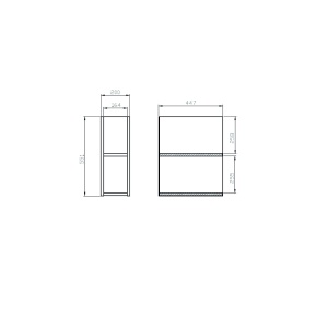Dulap sub blat Cersanit MODUO pe perete stejar 20 cm - Img 2