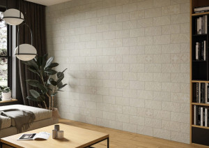 Elevatie Klinker Cerrad Torstone decor bianco 14.8x30 cm - Img 3