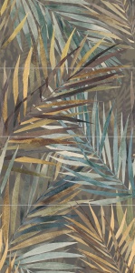Faianta Decor 4-elemente Tubadzin Domino Bihara leaves 4x59,8x29,8 (119,8x59,8) cm - Img 1