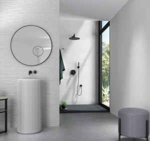 Faianta Emigres Neutral Dec Blanco rectificata satinata 40x120 cm - Img 2