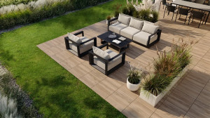Gresie portelanata Tubadzin Korater Patio Wood Korater str 18 mm, 60x60 cm - Img 2