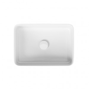 Lavoar montare pe blat Cersanit Crea 50x34.5x13.5 cm, alb - Img 2
