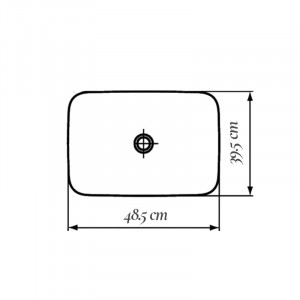 Lavoar pe blat Fluminia Fides, 48.5x39.5xH14.5 cm - Img 2