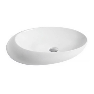 Lavoar pe blat Fluminia Maxi Egg, oval, 66x46x16.5 cm, alb
