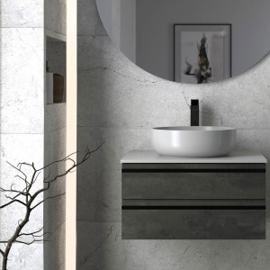 Lavoar pe blat Kolpasan Alexis, Lux 380, rotund, 38x38x12 cm - Img 4