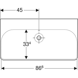 LAVOAR SMYLE SQUARE 90 CM, FARA ORIFICIU PENTRU BATERIE - Img 2