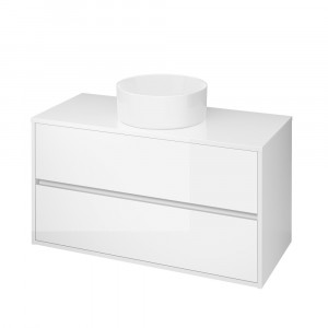 Mobilier cu blat pentru lavoar Cersanit Crea 100 cm, alb
