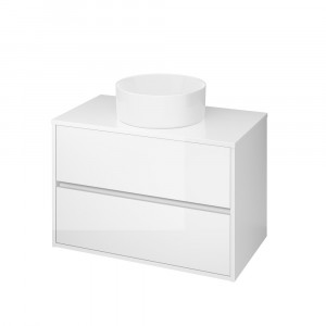 Mobilier cu blat pentru lavoar Cersanit Crea 80 cm, alb