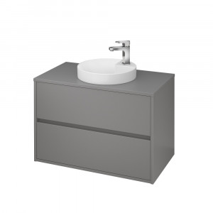Mobilier cu blat pentru lavoar Cersanit Crea 80 cm, gri mat - Img 4
