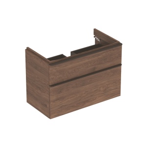 MOBILIER PENTRU LAVOAR SMYLE SQUARE CU DOUA SERTARE 88.4X61.7X47 NUC AMERICAN HICKORY - Img 5