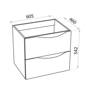 Mobilier pentru lavoar Spectrum Carolina 60, negru mat - Img 4