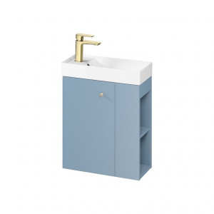 Mobilier suspendat Cersanit Larga pentru lavoar 50x22 cm, albastru - Img 1