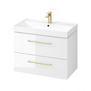 Mobilier suspendat Cersanit Larga pentru lavoar 80 cm, alb - Img 2