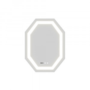 Oglinda cu iluminare LED Savini Due SPR224, octogonala, buton touch, 75x100 cm - Img 2