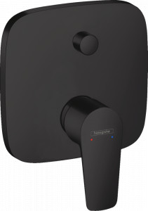 Ornament baterie cada/dus Hansgrohe Talis E incastrata, negru mat - Img 1