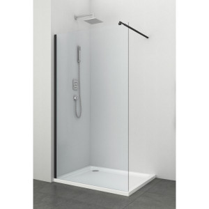 Paravan dus Walk-In Sanotechnik Young 95-97x195 cm, negru mat - Img 3