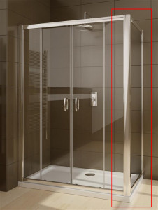 Perete lateral Radaway PREMIUM PLUS S 100 cm, sticla maro