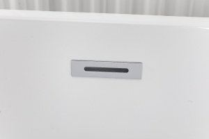 PROMO Cada freestanding acril Reno riflata, 170x75 cm, alb lucios - Img 9