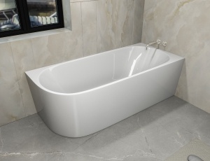 PROMO Cada freestanding Sanotechnik Porto, colt dreapta, acril, 170x75 cm - Img 4
