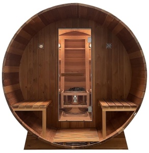 Sauna finlandeza de exterior Sanotechnik Bergen, 3-4 persoane, 180x180x188 cm