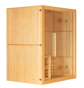 Sauna finlandeza de interior Sanotechnik Riga, 3 persoane, 150x120x190 cm - Img 2