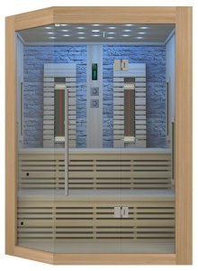 Sauna uscata de interior Sanotechnik Kiruna, 3-4 persoane, 161x160x210cm