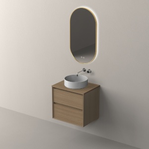 Set mobilier suspendat cu blat Nofer Cool 60 cm, mud