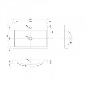 Set mobilier suspendat Defra Como cu lavoar Olex 60 cm, alb - Img 3