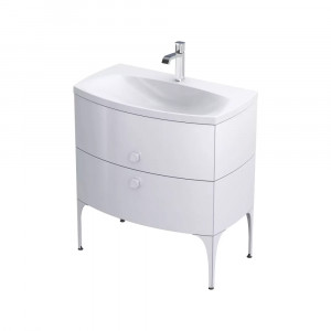 Set mobilier suspendat Oristo Louis cu lavoar Louis 82 cm, alb