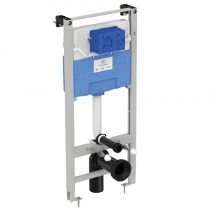 Set rezervor incastrat cu cadru Ideal Standard ProSys 12 cm, clapeta Oleas M1 crom, set fixare - Img 2