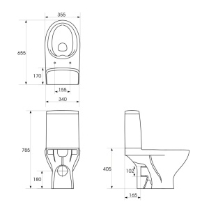 Set vas wc Cersanit Moduo Clean on rezervor 010 capac slim softclose alb - Img 2