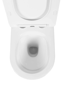 Set vas WC suspendat alb texturat cu capac soft close - Img 4