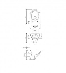Set vas WC suspendat Cersanit Mille B291CleanOn cu capac slim softclose - Img 2