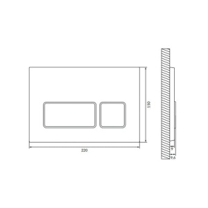 Set vas wc suspendat rimless cu capac soft close Foglia Alice, rezervor incastrat si clapeta neagra Cersanit Movi II - Img 7