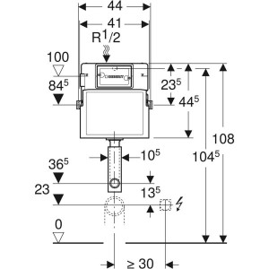 SISTEM INSTALARE CU REZERVOR GEBERIT UP 100 12 CM CAL. I - Img 2