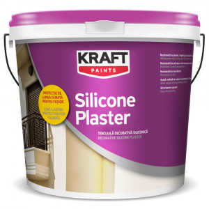 Tencuiala decorativa Kraft Plaster Silicone R15, scoarta de copac, 25kg, alb