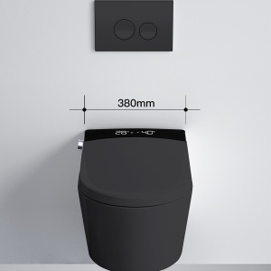Toaleta inteligenta suspendata negru cu functie bideu,capac soft close inclus, incalzire colac Smart Foglia - Img 5