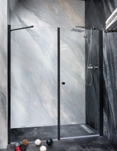 Usa de nisa batanta Sanotechnick Sanoflex Brava black BD90 cm, profil negru - Img 2