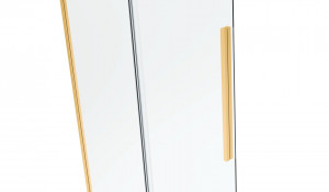Usa dus glisanta Belform Fortuna, 140 cm, sticla 6 mm, profil auriu - Img 2